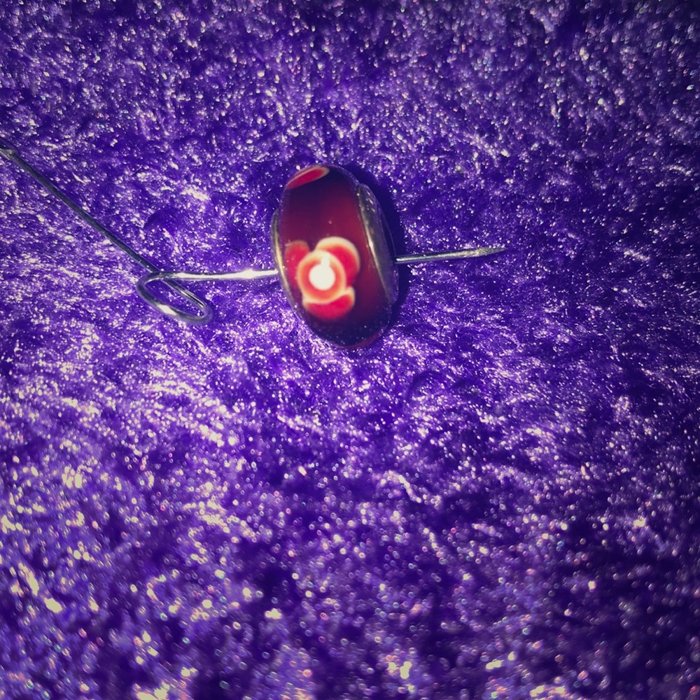 100% authentic glass bead pandora charm flower